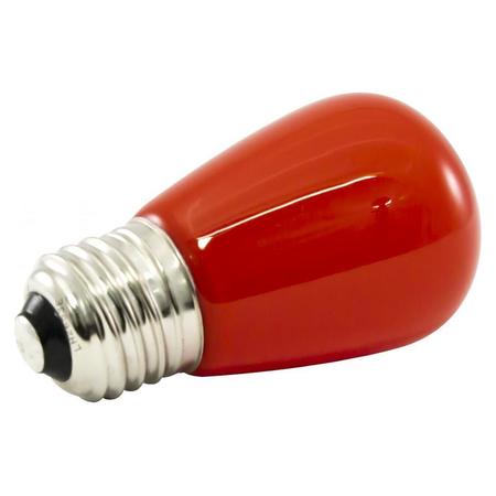 AMERICAN LIGHTING Premium Led Lamp S14 Shape Standard Med Base Frosted Red Glass Wet L PS14F-E26-RE